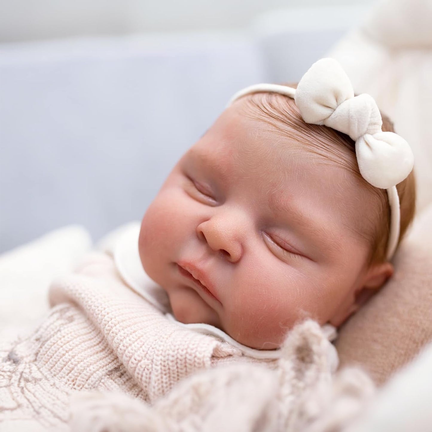 KSBD Sleeping Reborn Baby Dolls, 22 Inch Lifelike Newborn Baby Doll with Weighted Cloth Body, Real Vinyl Reborn Doll Girl Peaches with Realistic Veins, Advanced Doll Gift Set for Kids Age 3+
