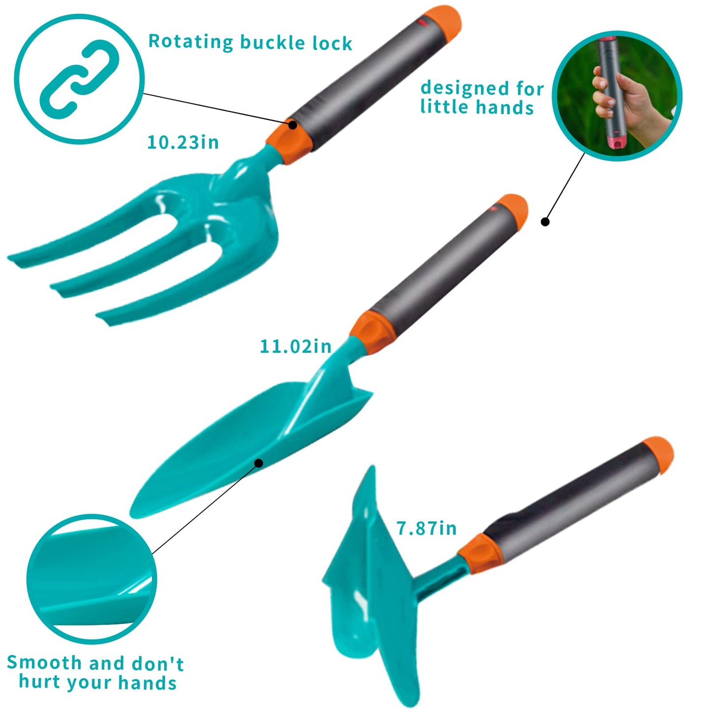Qtioucp Kids Gardening Tools Outdoor Toys Set Backyard Play with Wheelbarrow Educational STEM Learning Pretend Toys Outdoor Indoor for Toddlers Kids Boys Girls (Green1)