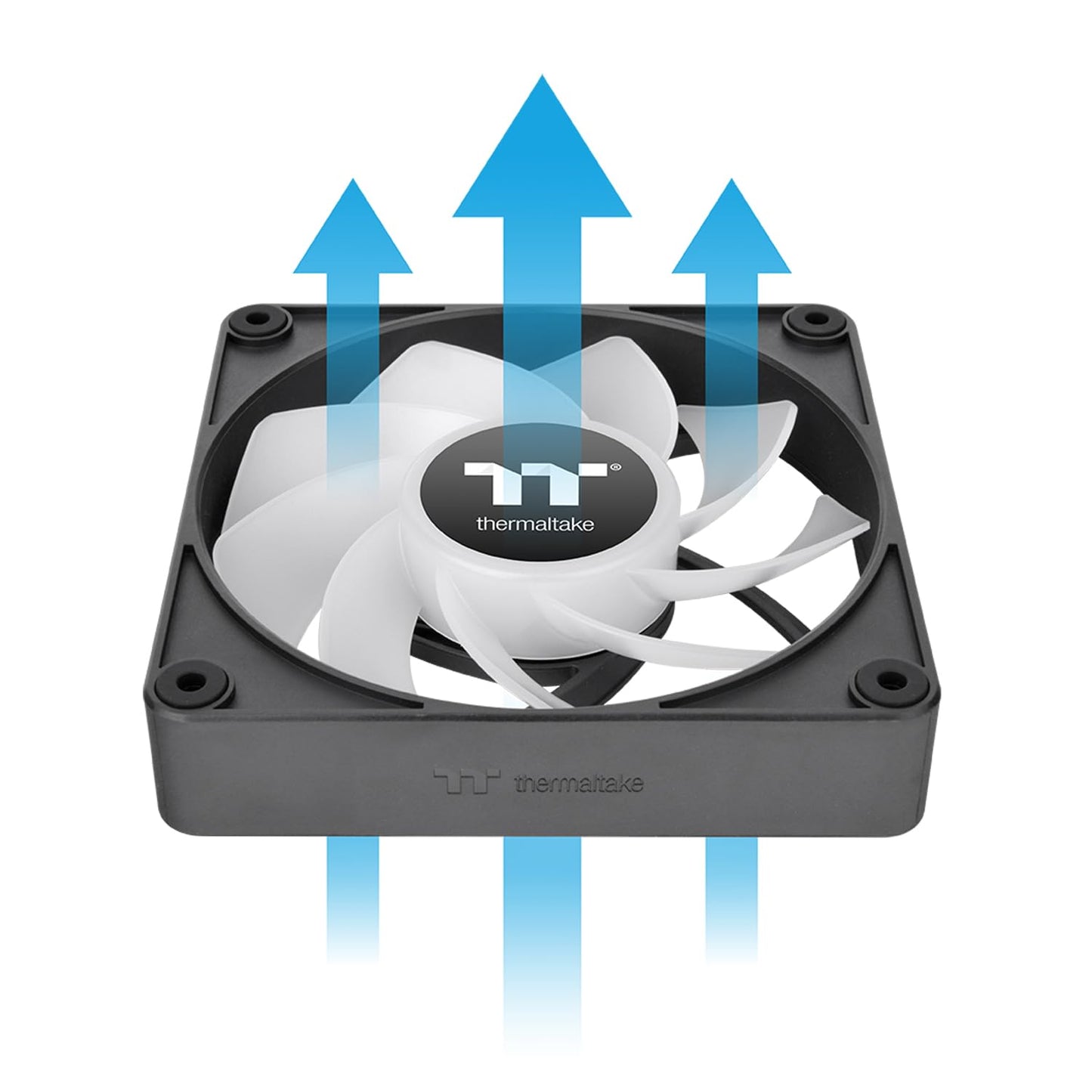 Thermaltake CT120 EX ARGB Reverse PC Cooling Fan (3-Fan Pack), Magnetic Connection, 5V Motherboard Sync, 16.8 Million Colors 9 Addressable LEDs, 120 mm Case/Radiator Fan, CL-F192-PL12SW-A