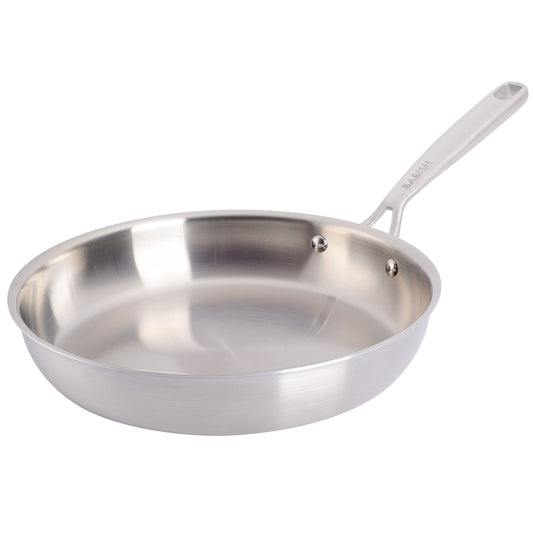 Babish 10-Inch Tri-Ply Stainless Steel Frying Pan – Professional Grade Skillet for Searing, Sautéing & Everyday Cooking