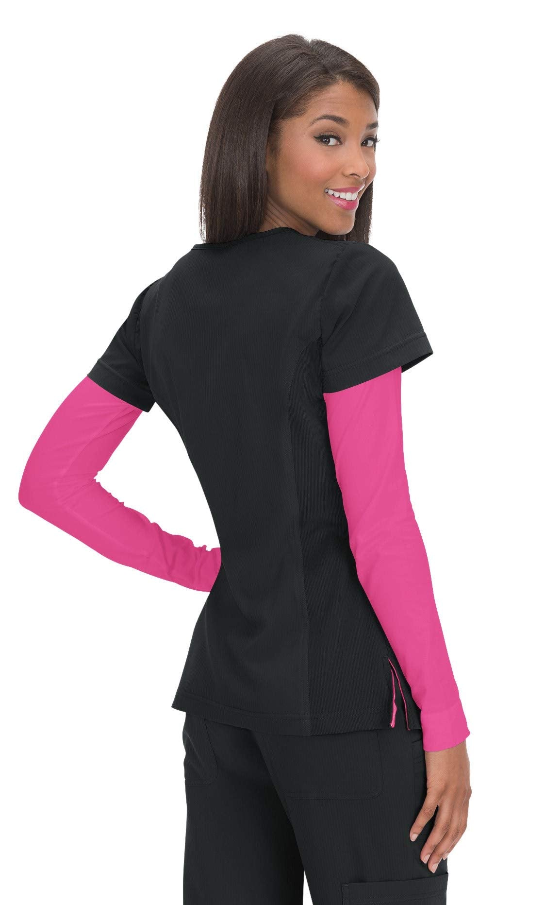 KOI Lite 317 Women's Serentiy Scrub Top (Black, X-Large)