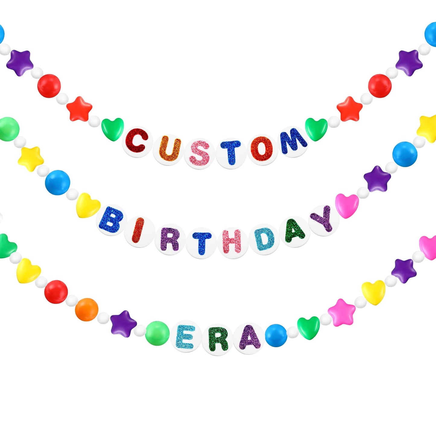 Simgoing DIY Giant Friendship Bracelet Garland Kit Customizable Party Banner Jumbo Garland Decor for Graduation Party Supplies Classroom Birthday Photo Booth Backdrop