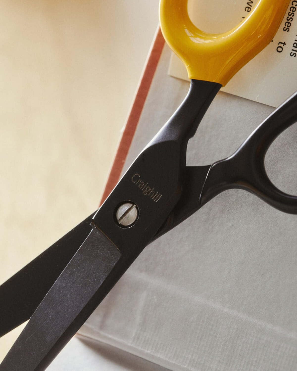 Craighill Chroma Scissors - 8.5” Heavy Duty Stainless Steel All Purpose Scissors for Office Supplies, Crafts & Home, Ultra Sharp, Comfort Grip Handles - Black