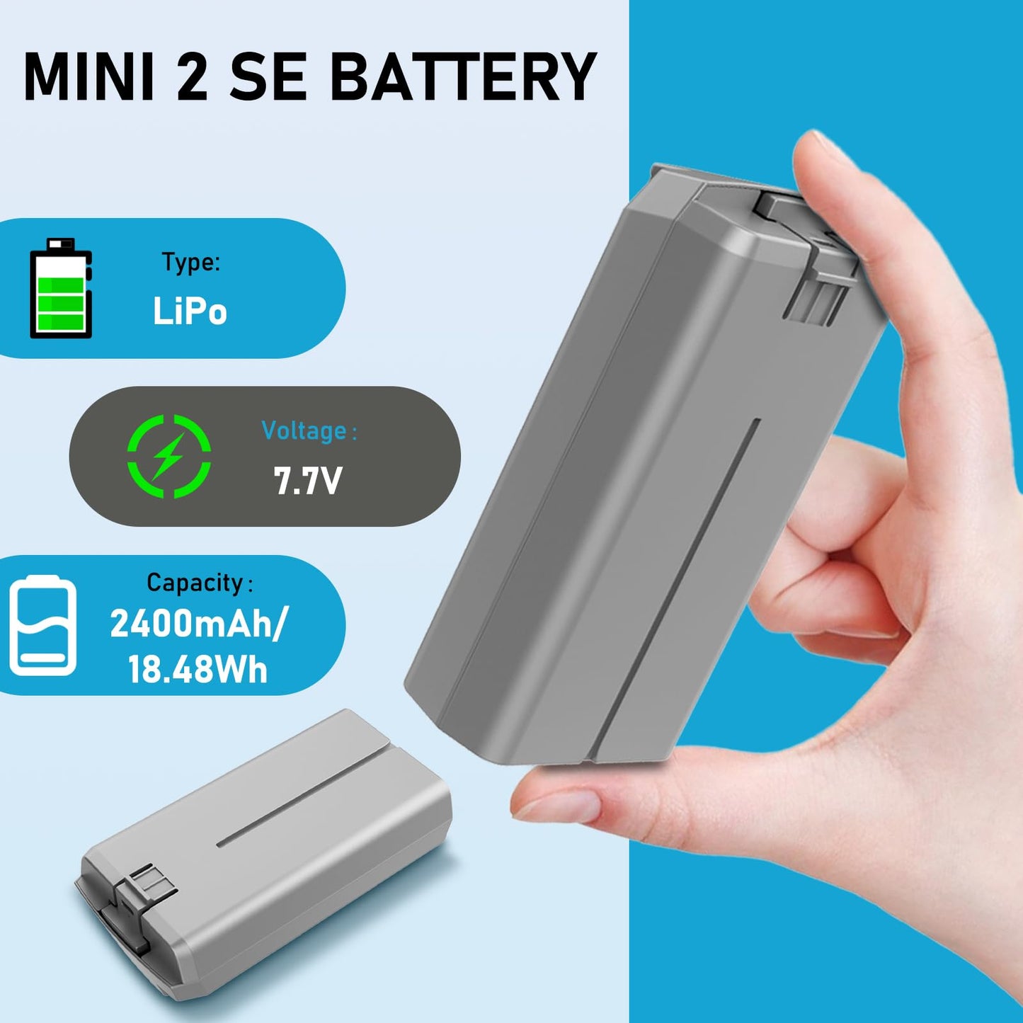 Anegine Mini 4K, 2 SE Battery and Two-Way Charging Hub, Intelligent Flight Batteries Compatible with DJI Mini 2, 2SE, SE, 4K Series Drone, 31mins Max Flight for Mini2 Battery