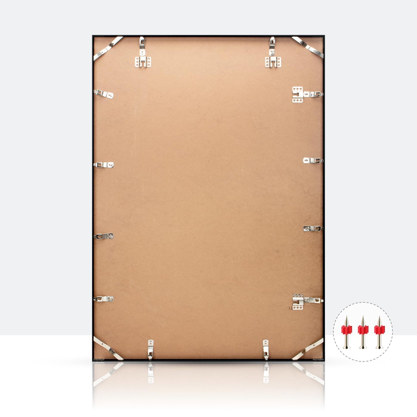 Homso A1 Poster Pciture Frame, Display Pictures A2 with Mat or 23.4x33.1 Without Mat, Thin Border Metal Frames with Plexiglass for Horizontal and Vertical, Black