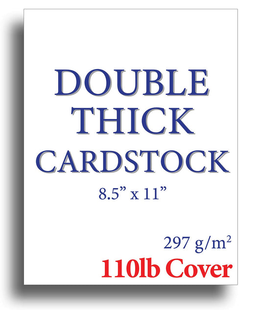 110lb Cover Ultra Heavyweight Double Thick Cardstock - Bright White - 8.5" x 11" - For Inkjet/Laser Printers (200 Sheets)