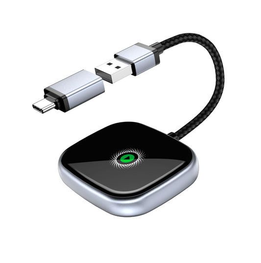 Wireless CarPlay Adapter, Wireless carplay Adapter for iPhone-Easily Upgrade Wired CarPlay to Wireless Connectivity, Includes USB-A to USB-C Adapter, Plug & Play for iPhone (iOS 10 and Above)