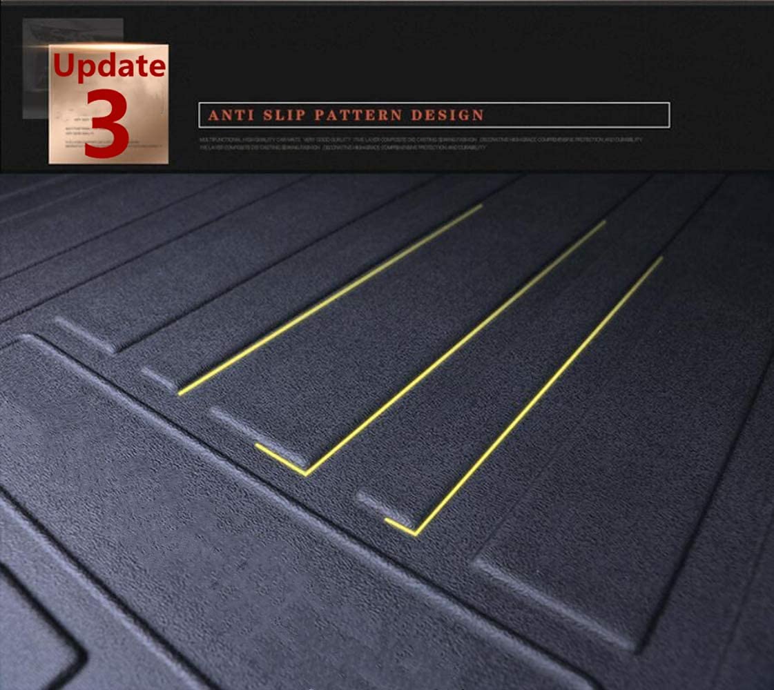 All Weather Rear Cargo Liners Trunk Tray Mats Protector Custom Compatible with 2013 2014 2015 2016 2017 Honda Accord, 3D Waterproof Durable Odorless Flexible Black TPO Accessories