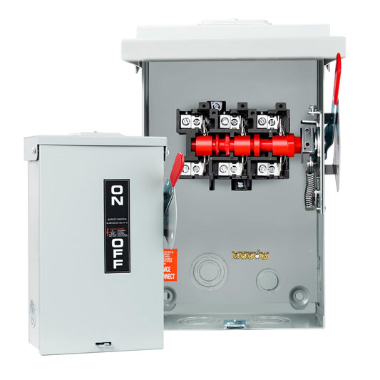 3P 60Amp 240V 3 Wire Heavy Duty Safety Switches，Ac Disconnect Switches Box，Quick Disconnect Safety Switch