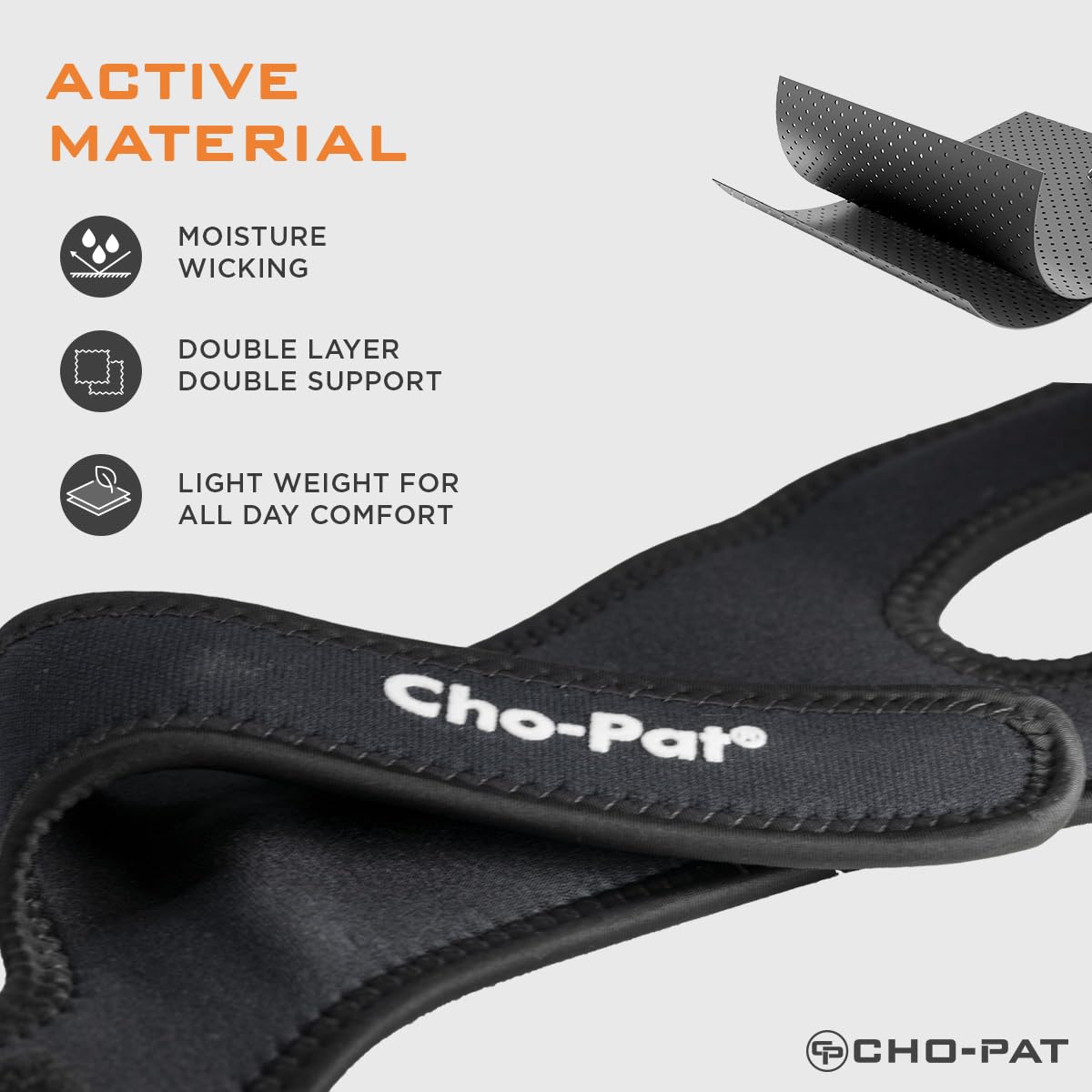 Cho-Pat Dual Action Double-Layer Adjustable Knee Strap, Pain Relief for Chondromalacia, Osgood Schlatter’s, Tendonitis, and Meniscus Tears, Large