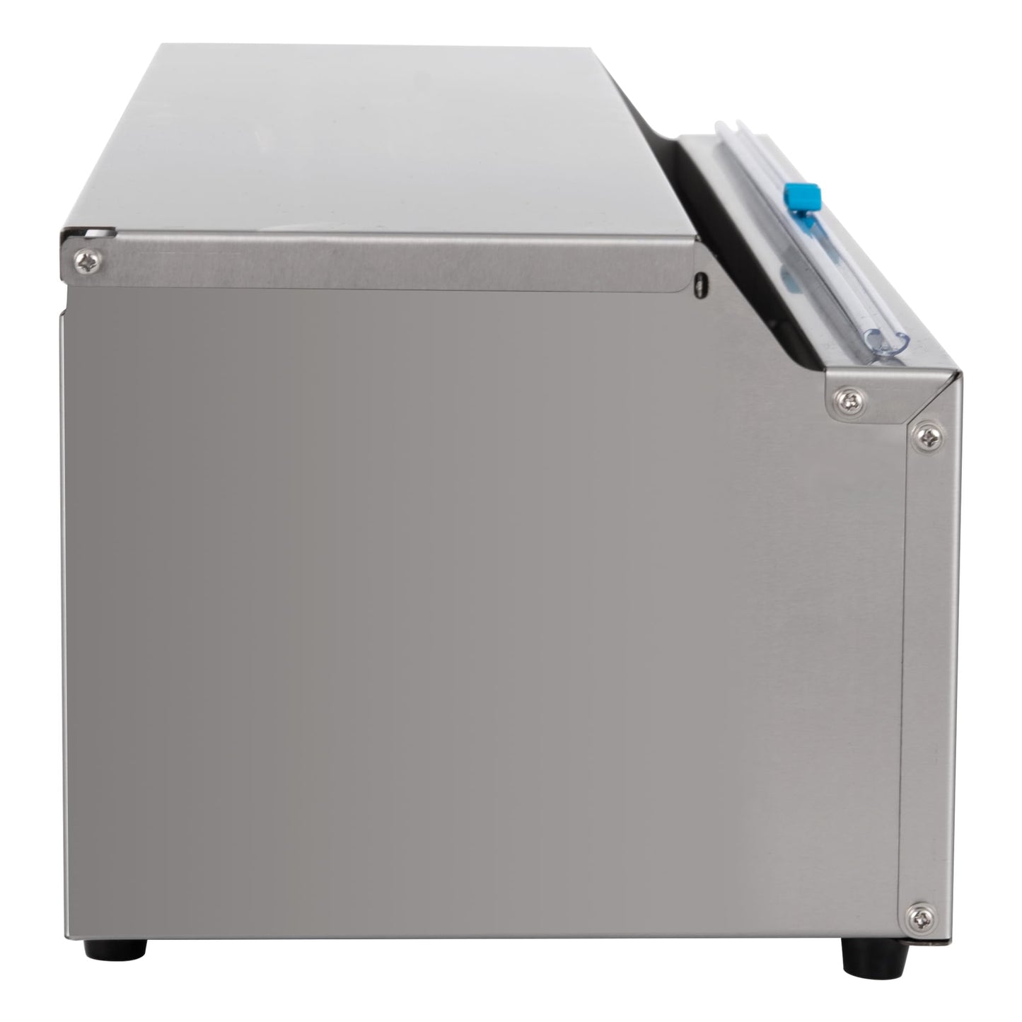 Stainless Steel Food Wrap Dispenser - 18” Commercial Stretch Film Packing Machine with Slide Cutter
