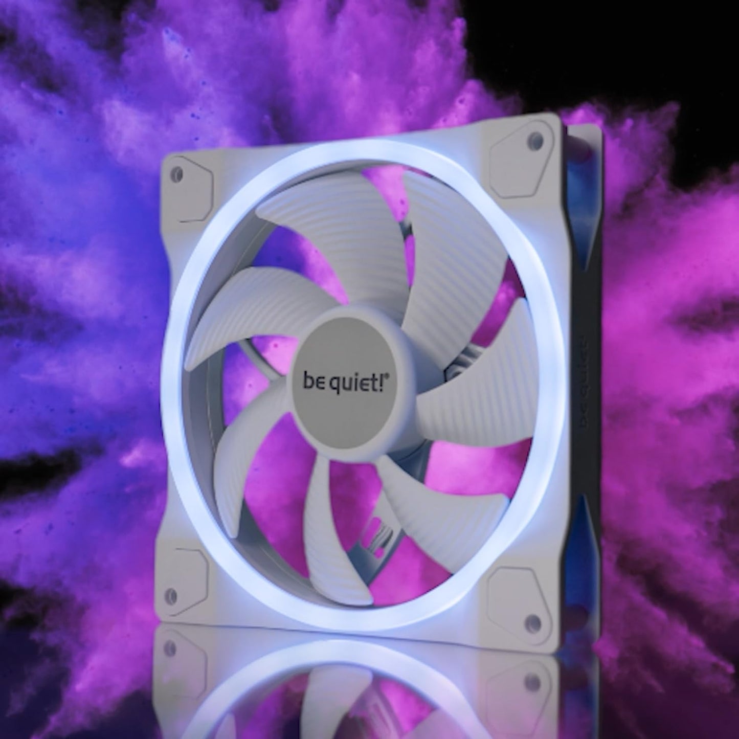 be quiet! Light Wings White 120mm PWM Triple Pack Premium ARGB Low Noise Cooling Fan | 4-Pin | BL100