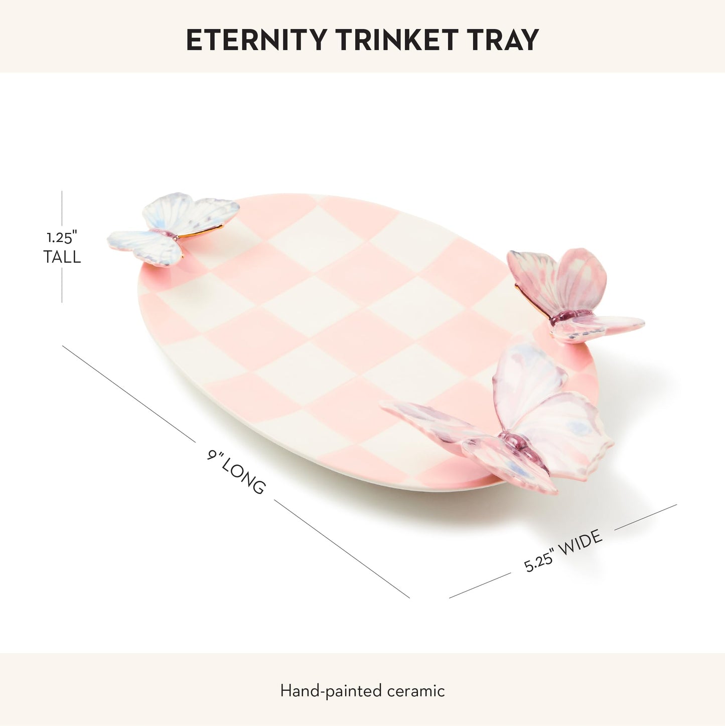 MACKENZIE-CHILDS Ceramic Tray, Unique Tray for Decor, Eternity Trinket