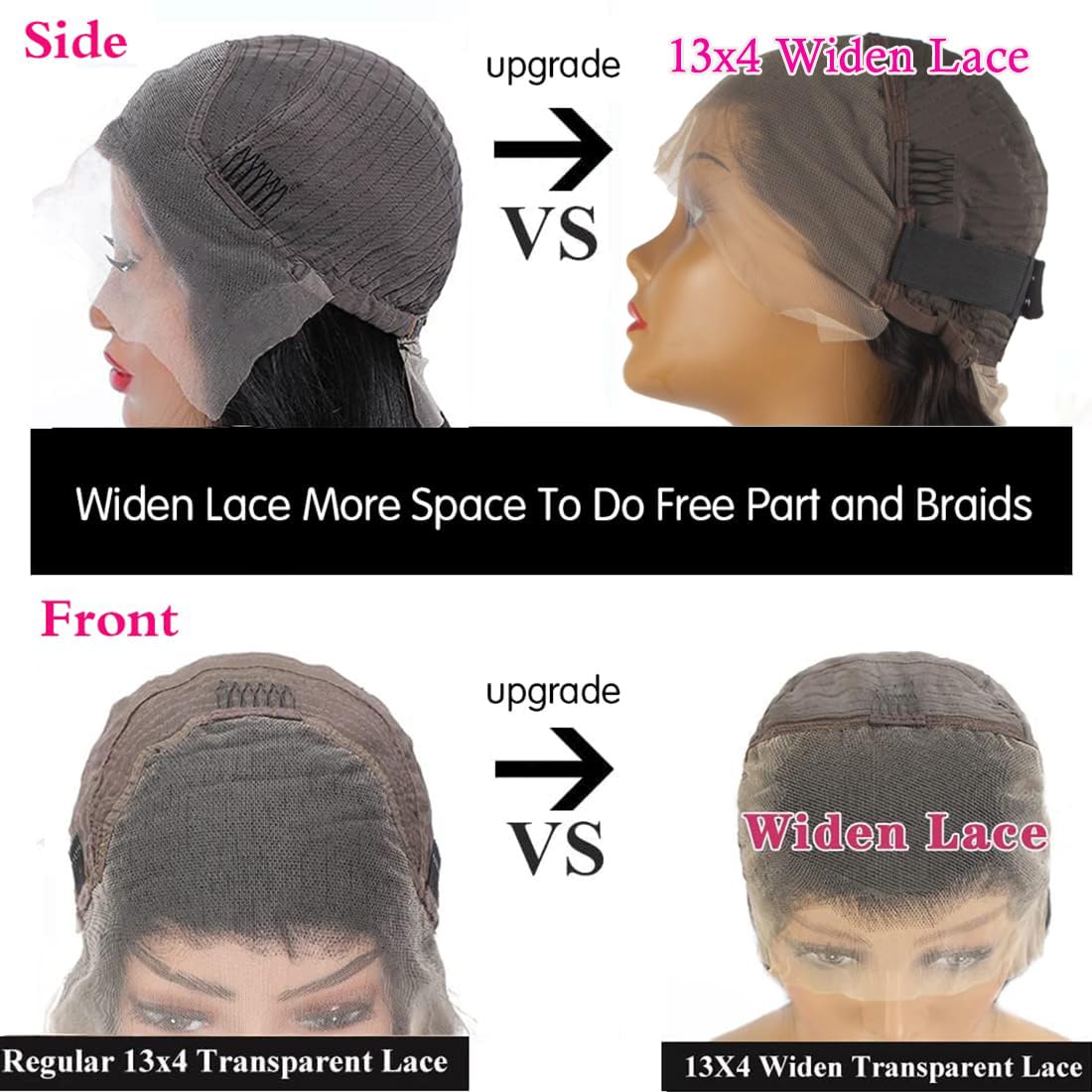 Pinketer Deep Wave Lace Front Wigs Human Hair Natural 13x4 Lace Frontal Wet and Wavy Wig 180% Density Brazilian Virgin Human Hair Wigs for Black Women with Baby Hair (Deep Curly Wig, 26 Inch)