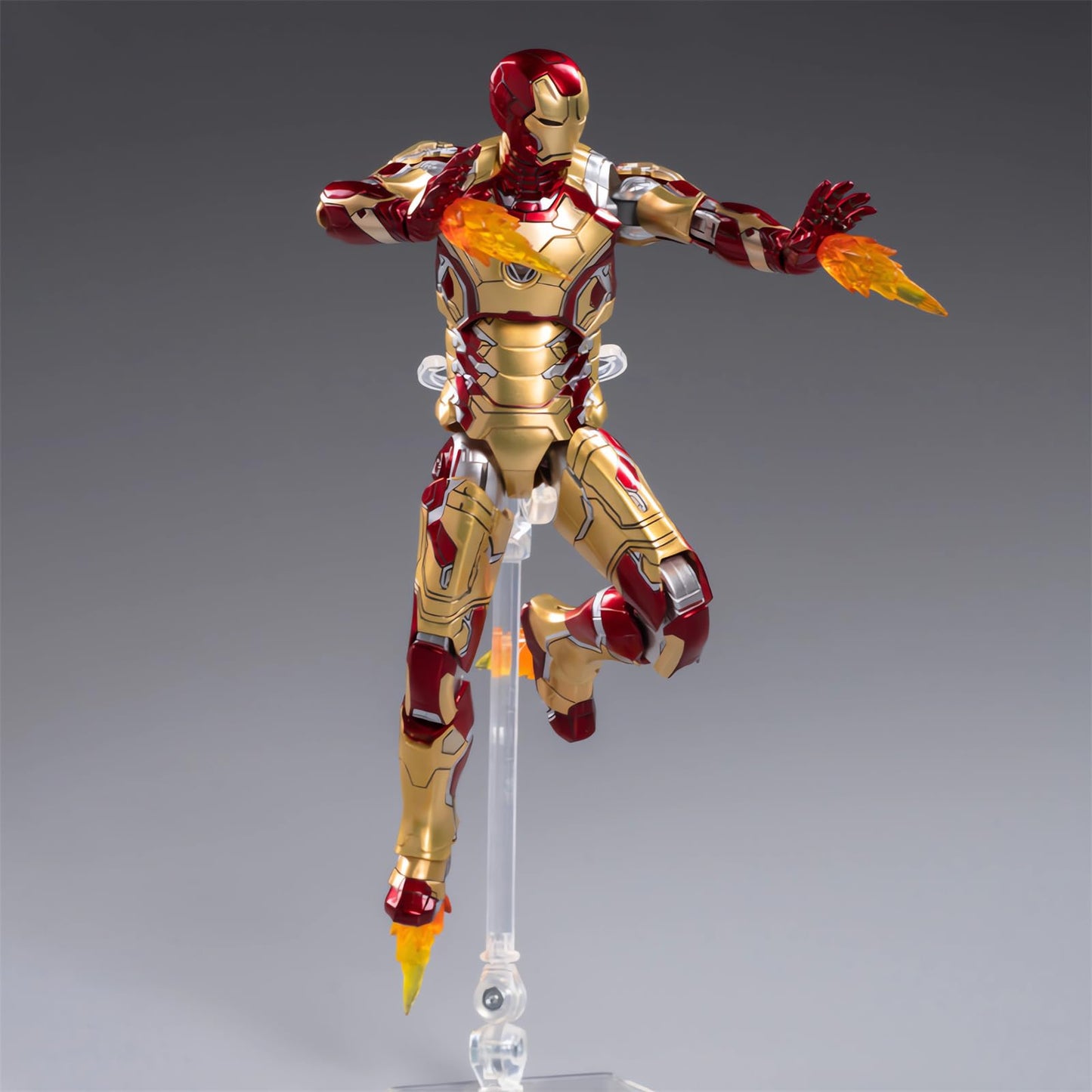 OVONNI 7 Inch Ironman MK42 Action Figure,Exquisite Painting Collectible Figure with Lots of Accessories (1/10 Scale)