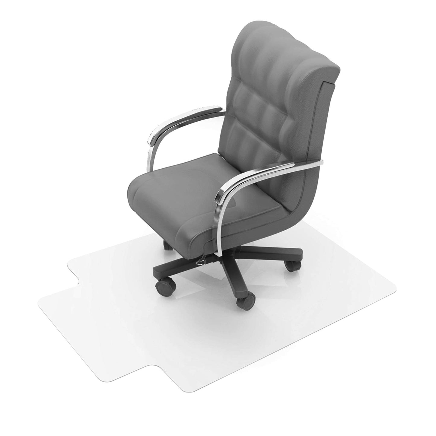 Floortex® Exclusive Lipped Polycarbonate Chair Mat - 48 x 53 for Hard Floor