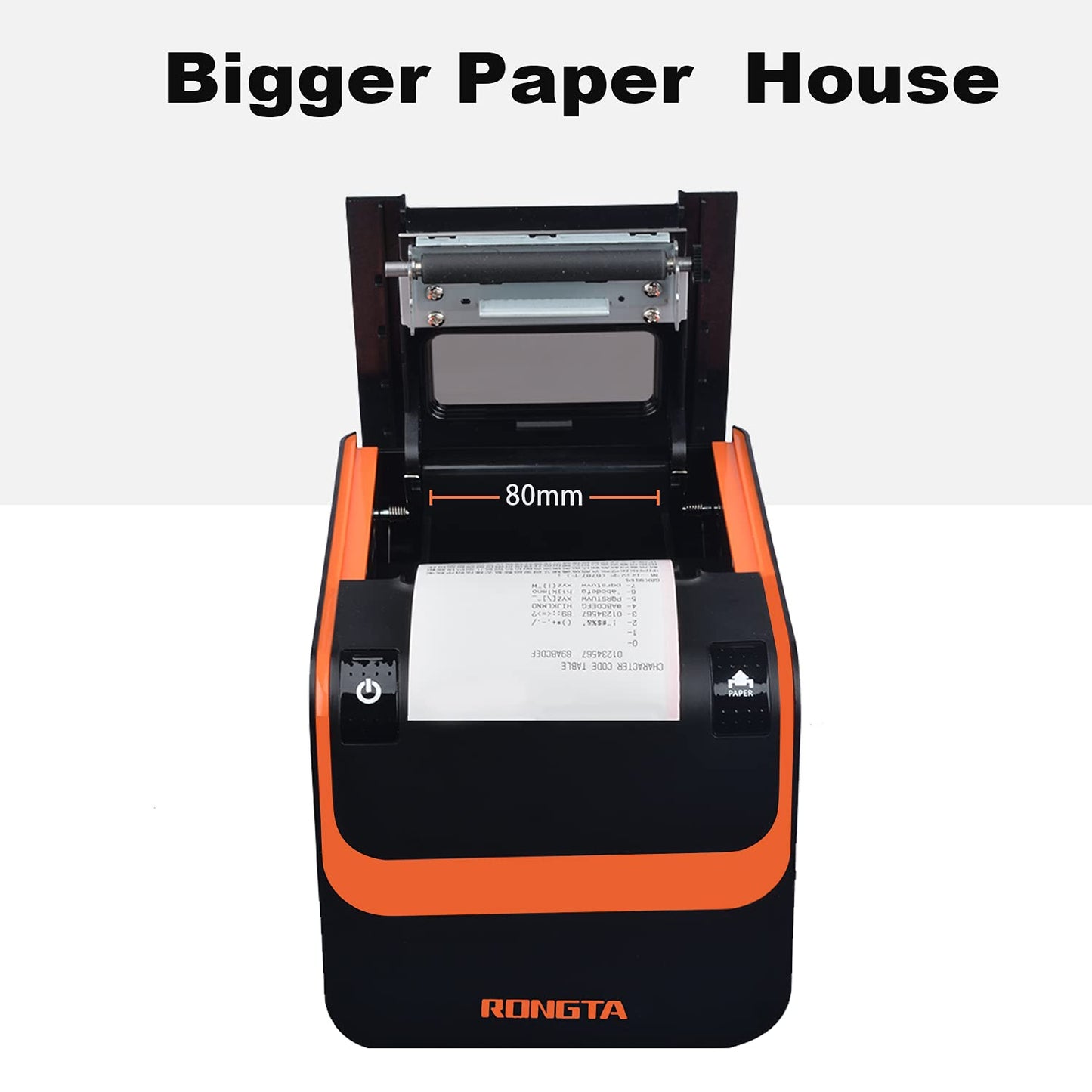Rongta POS Printer, 80mm Direct Thermal Receipt Printers with Auto Cutter, USB Serial Ethernet Interface, Support Windows/Mac/Linux Cash Drawer, Restaurant Kitchen Printer for ESC/POS (RP332)