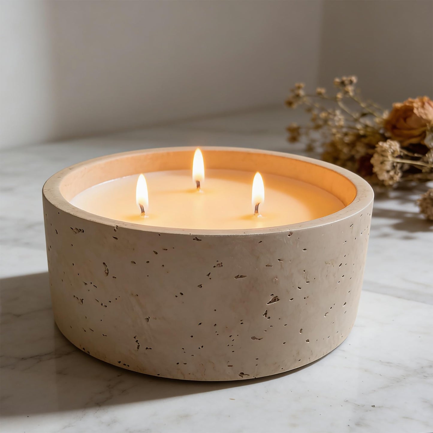 GalDal Scented Candle - Sea Salt & Bergamot & Coconut, 42 oz. 5 Wick Large Candle Made with Coconut Oil and Soy Blend Wax | Acacia Wood Lid
