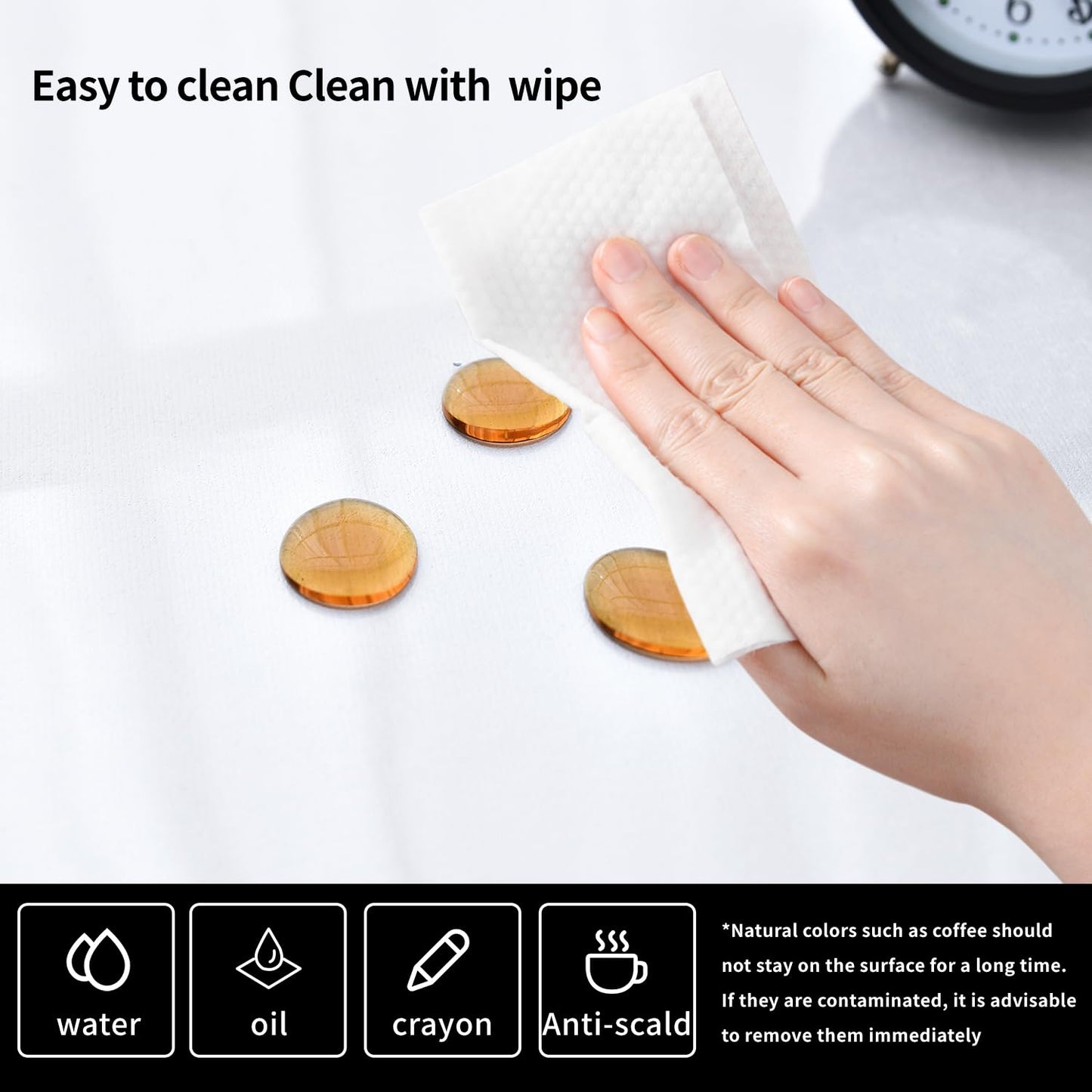 LBJFYHJN Clear Desk Mat, Non-Slip PVC Desk Protector Mat with Round Edge, Heat Resistant & Waterproof Clear Desk Writing Mat for Home and Office (47.2"*23.6")