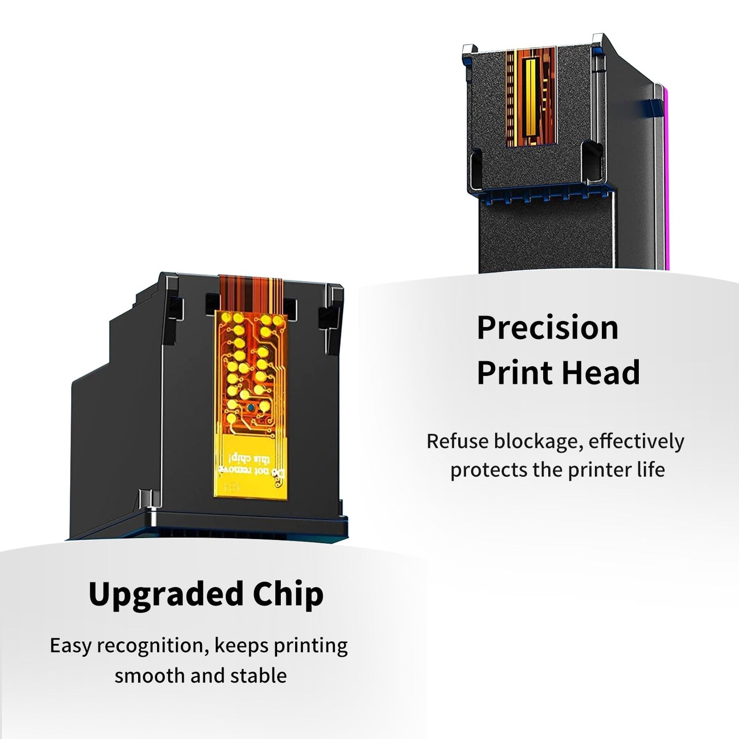 67XL Black Ink Cartridge Replacement for HP 67 Black Ink Cartridge HP67 XL HP67XL for 2700 2700e 2752 2752e 2742e 2755e 4100 4100e 4152e 4155e 6000 6055e 6400 6458 6458e 6455e Printer(2 Pack)