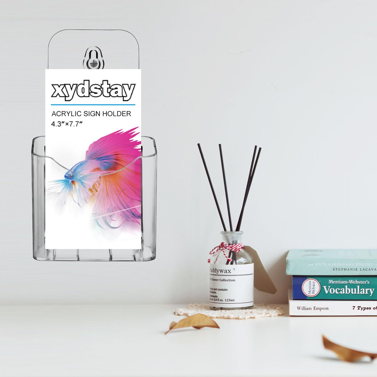 xydstay 12 Pack Acrylic Brochure Holder 4x9 Inches Slant Back Design, Clear Display Stand, Plastic Table Stand Sign Holder,Pamphlet Holder Flyer Holder, Acrylic Display Stand