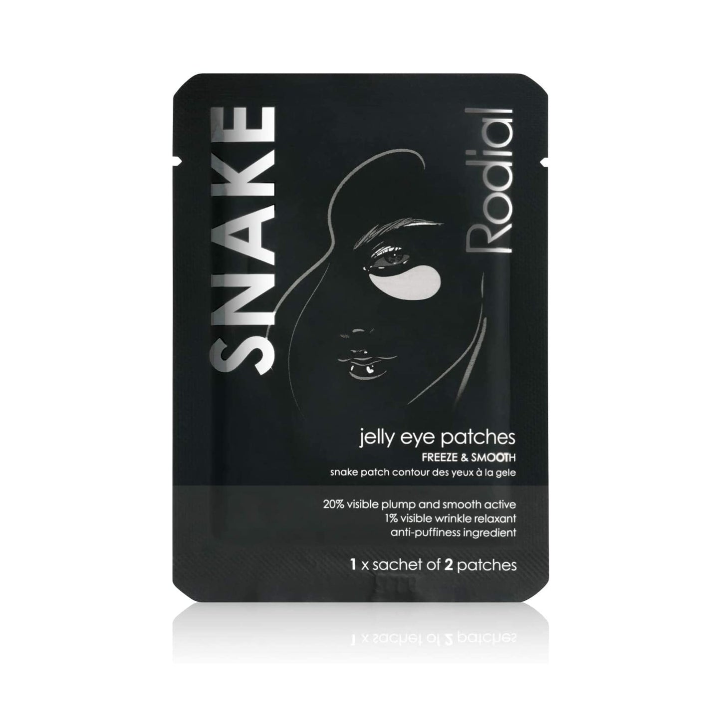 Rodial Snake Jelly Eye Patches (Box of 4 Sachets), Rejuvenate and Firm, Anti-Puffiness Formula for Under Eyes, Syn-ake Tripeptide for Firming and Smoothing Effect, Improving Skin Elasticity