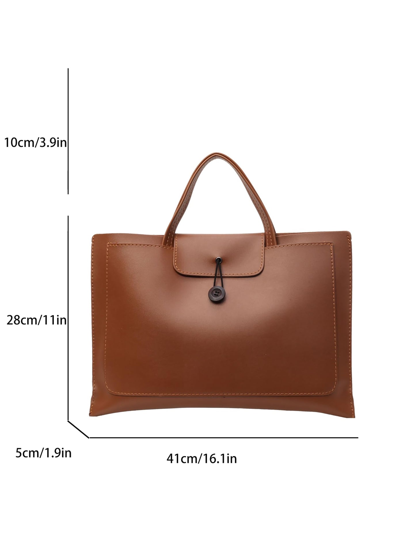 Tote bag,Laptop Bag for Women and Men, Waterproof Leather Computer Bags Business Office Work Bag Briefcase (brown)