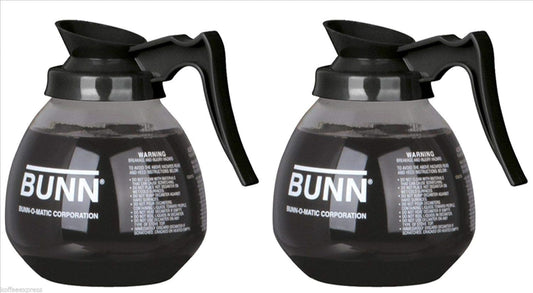 Coffee Pot Decanter/Carafe, 2 Black Regular, 12 Cup Capacity, Set of 2,