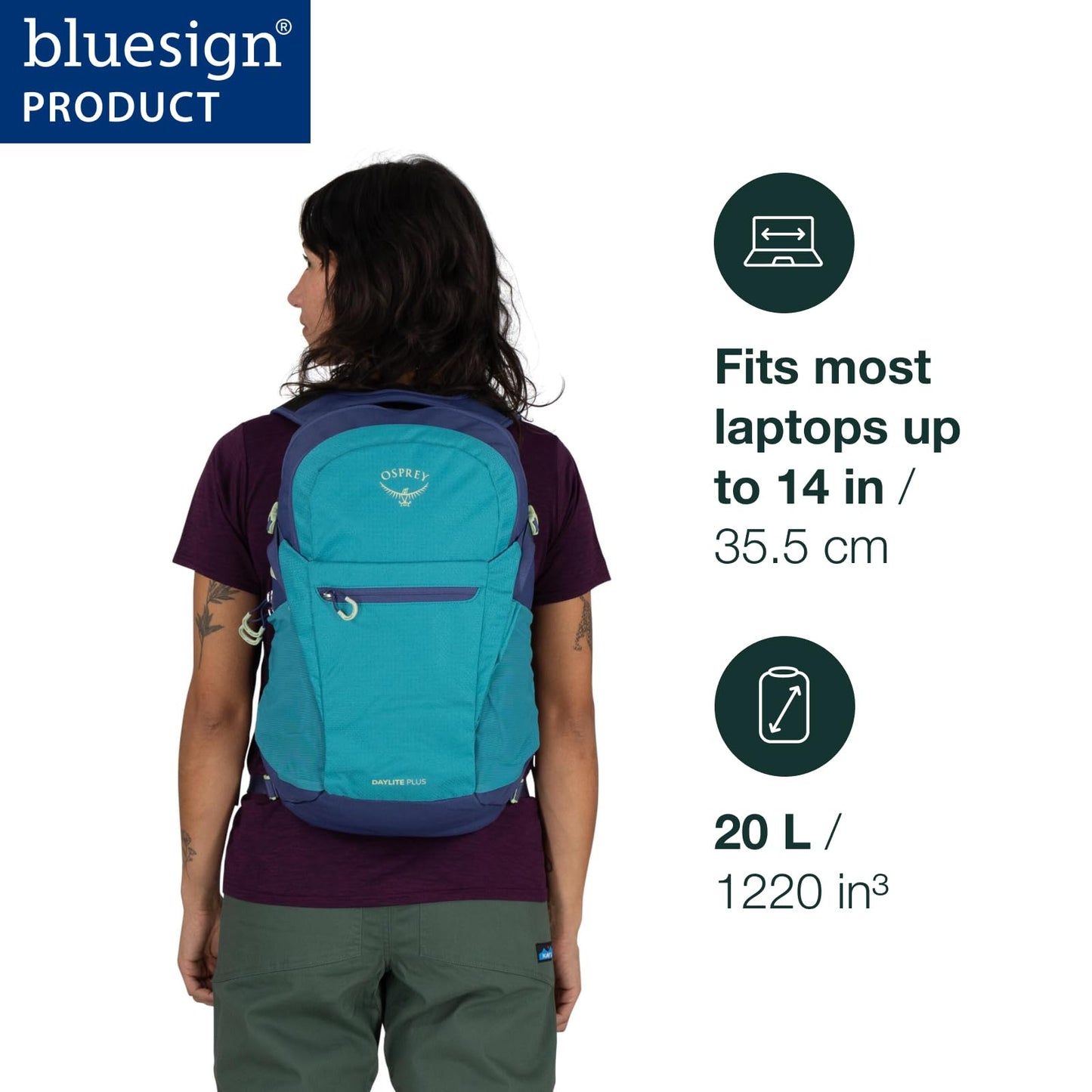 Osprey Daylite Plus Commuter Backpack - Everyday Pack with Laptop Sleeve, Bottle Pockets, and Extra Storage, Porcelain Orange