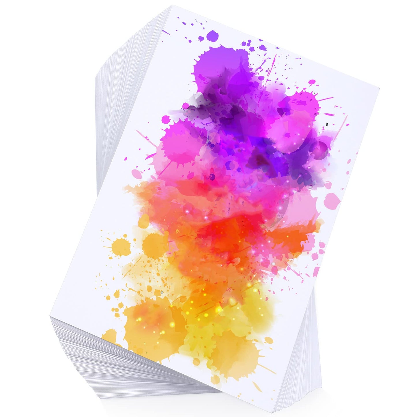 Spiareal 100 Sheets 9 x 12 Inch Watercolor Paper Bulk 140 Lb/300 GSM White Construction Paper Cold Press Blank Cotton Art Paint White Color Pad Artists Drawing Christmas Cards