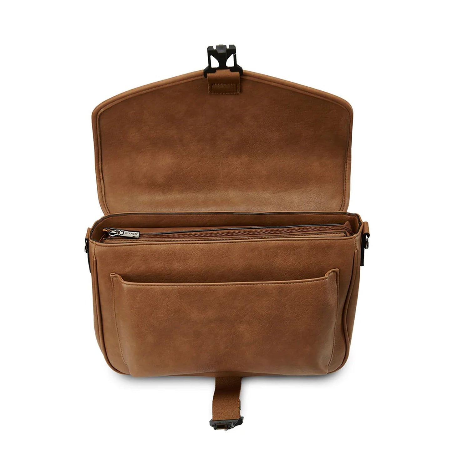 Islander The Laptop Bag - Made of Microfibre Leather & Harris Tweed (Fuchsia Tartan)