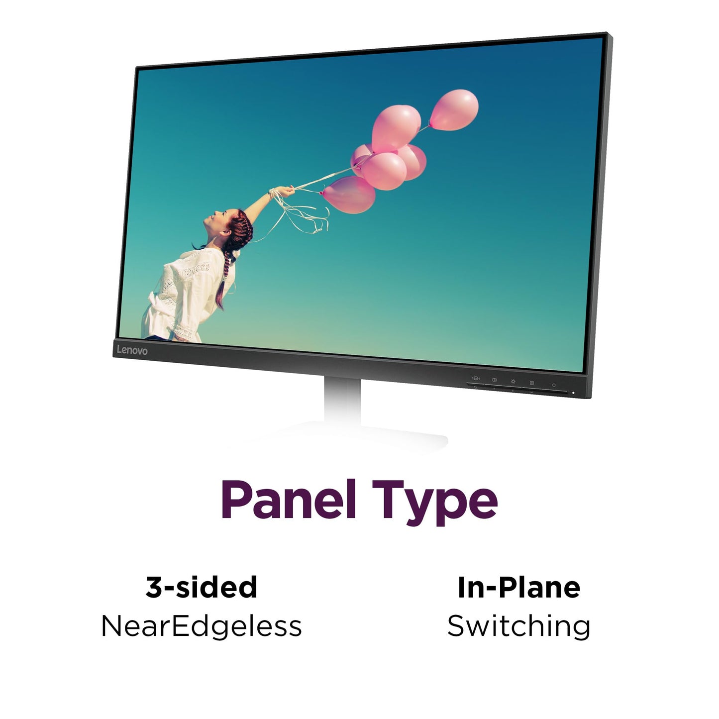 Lenovo L24-4e Office Monitor - 23.8" FHD IPS Display - 100Hz Refresh Rate - 4 ms MPRT - 99% sRGB - Raven Black - Tilt Stand