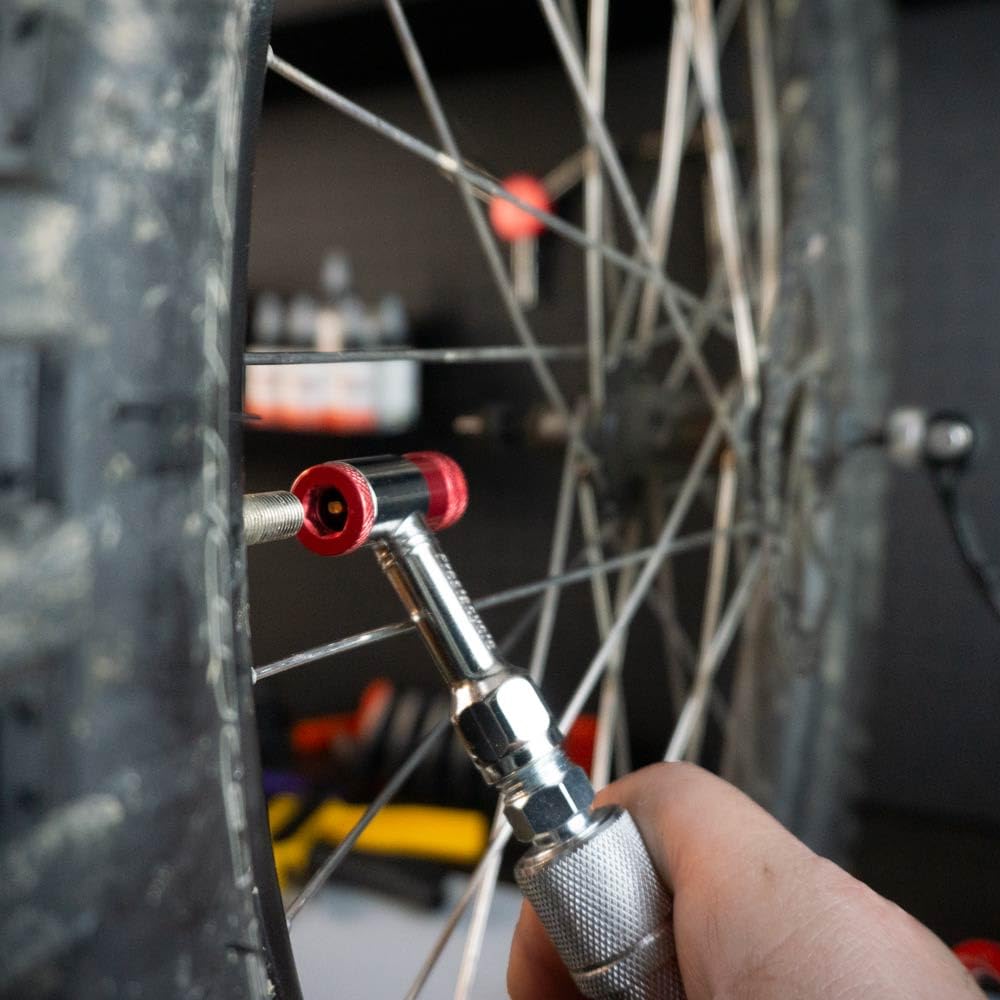Prestacycle Prestaflator Mini Pro, Bike Tire Inflator Head, Bicycle Air Pump Valve Presta Push-to-Inflate Tool for Air Compressor Lines, Bike Tools & Maintenance, Mini Pro Inflation Tool