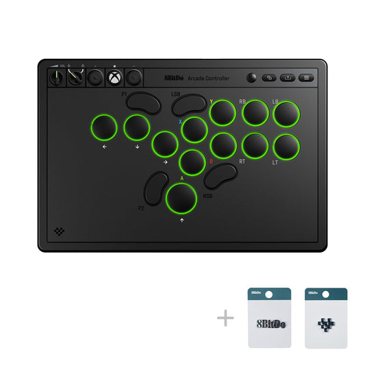 8BitDo All-Button Arcade Controller for Xbox Series X|S, Xbox One & PC – 2.4G Wireless, Low-profile Mechanical Switches, Programmable Buttons, Hot-swappable PCB, RGB Lighting - Officially Licensed
