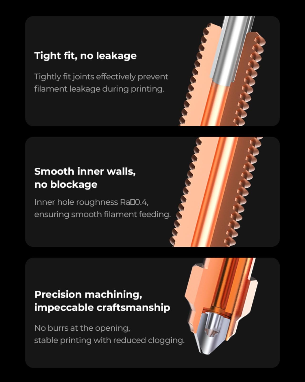 Creality Official K1C Nozzles 4 PCS, Unicorn Quick-Swap Nozzle Kit,High Speed Tri-Metal Steel-Tipped Copper and Titanium Alloy Heatbreak Nozzle Kit Suitable for Creality K1C,Ender 3 V3,V3 Plus Models