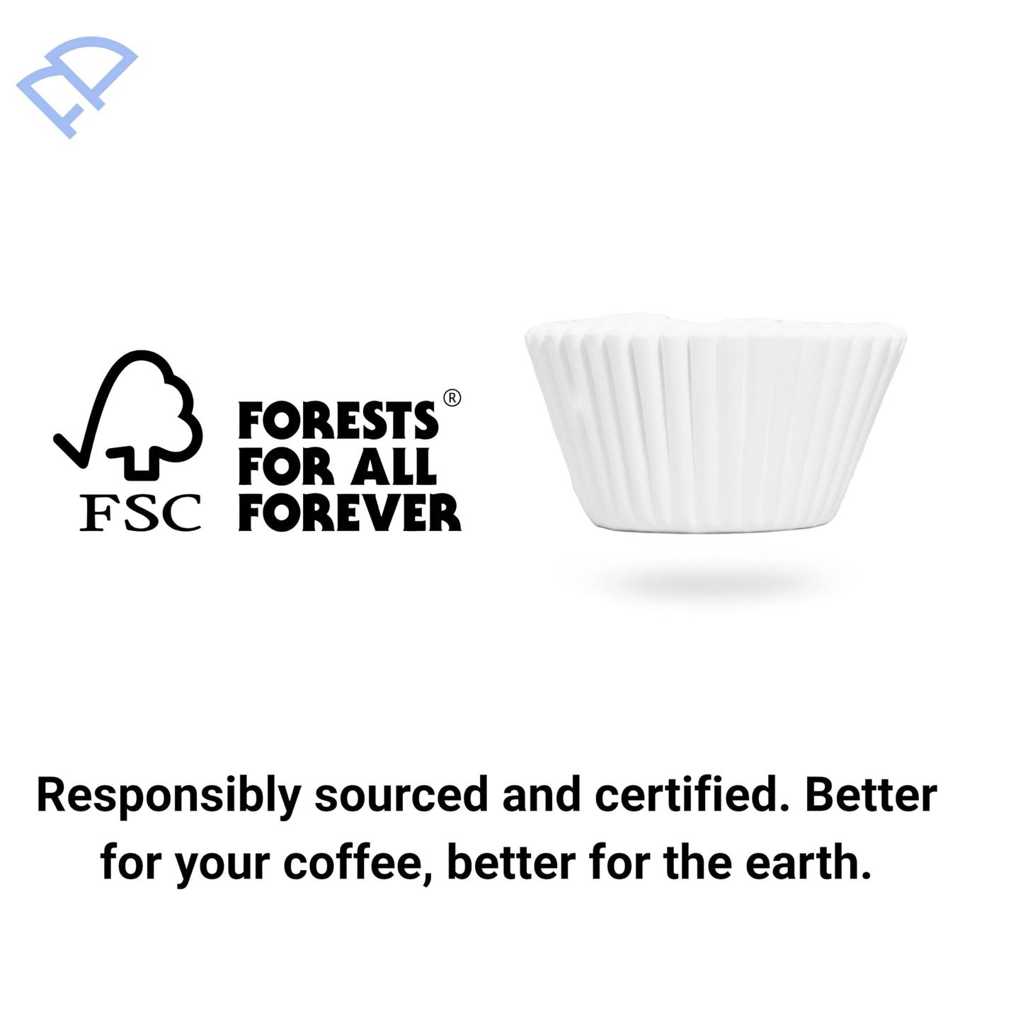 FLTR PUR - 12 Cup Large Coffee Filters - Extra Tall Walled 9.75” x 4.5” to Prevent Ground Overflow - Compatible Bunn 12 Cup Commercial Coffee Maker - For Businesses (1000 Filter Bulk Pack)