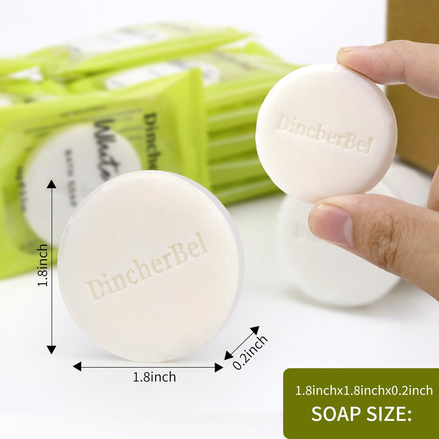200 Pack 0.5oz Travel Soap, Mini Round Cleansing Bars Soap Bulk Travel Size, Individually Wrapped Toiletries Amenities for Hotel, Airbnb, Shelter, Camping and Traveling