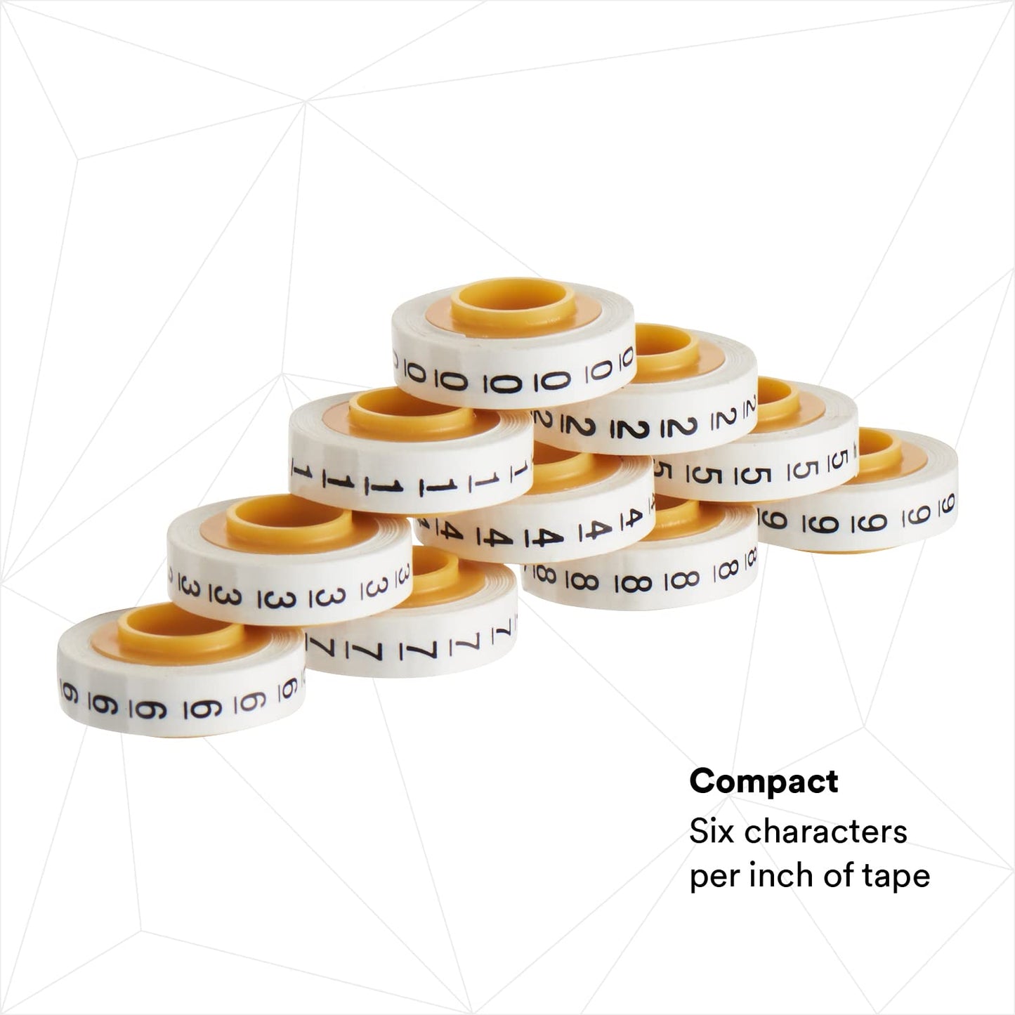 3M ScotchCode Wire Marker Tape Dispenser w/ Tape STD-0-9, Includes 1 each of 0-9 numbered rolls
