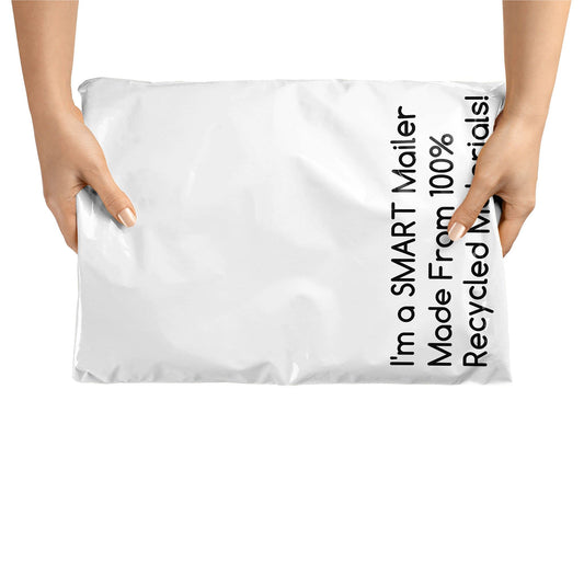 200 Count, 12x15.5 inch Eco Friendly Poly Mailers 100% Recycled Packaging Envelopes Supplies Mailing Bags 2.5 Mil Thick - SMART Mailer