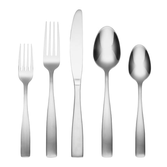 Cambridge Silverware Set, Madison 20-Piece Flatware Set, Service For 4, 18/0 Stainless Steel, Dishwasher Safe, Flatware Cutlery Sets, Kitchen Utensils, Knives Spoons And Forks (Silver, 20 Pieces)