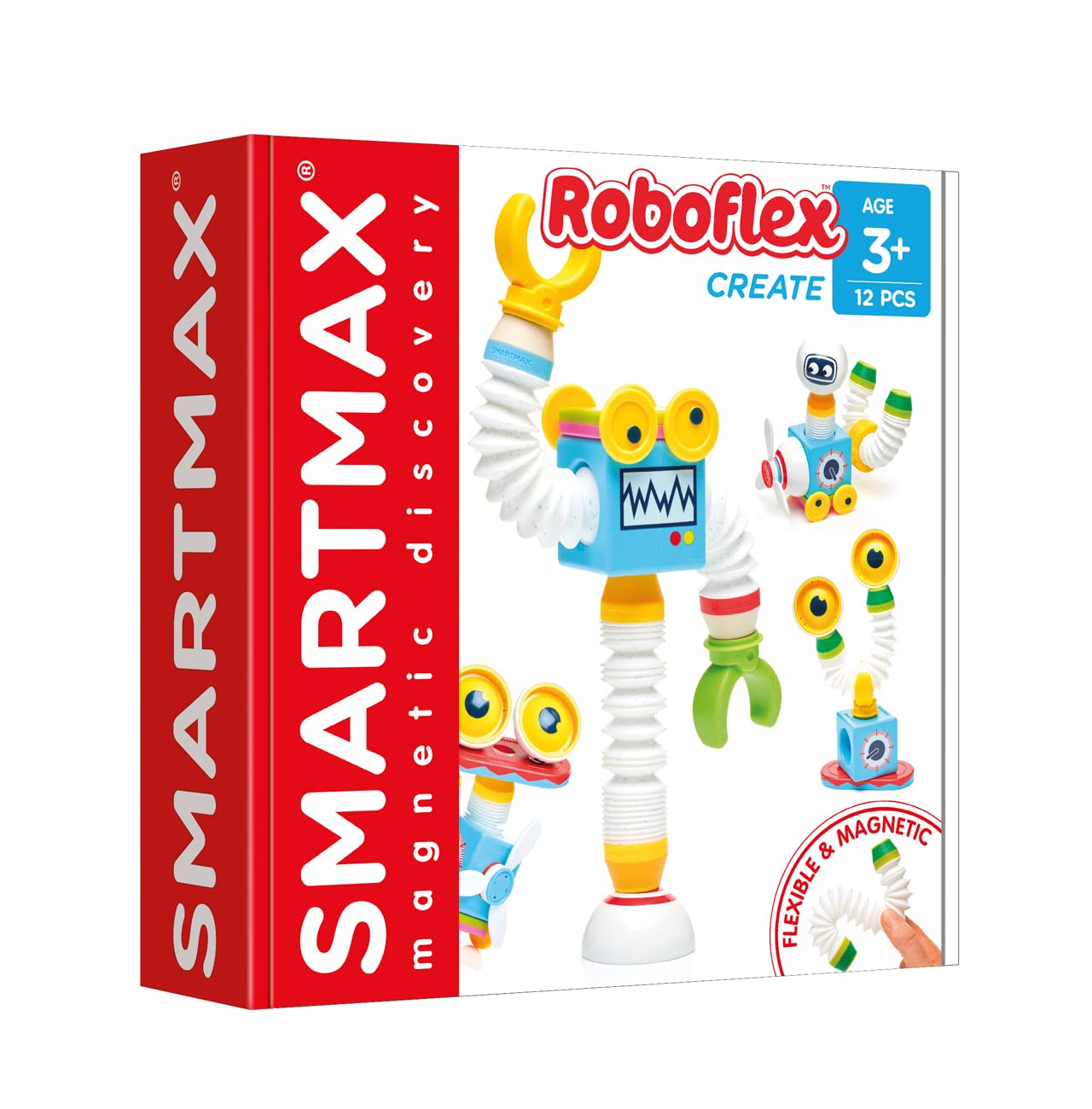 SmartMax - Roboflex, Magnetic Discover Play Set, 12 pieces, 3+ Years