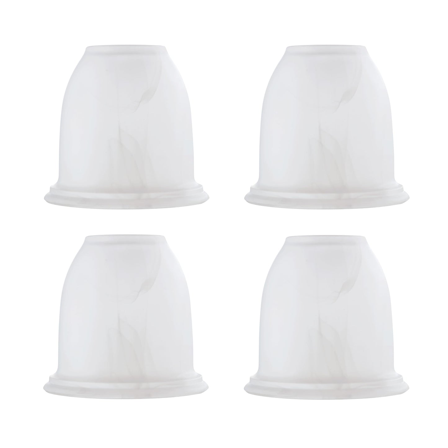 Aspen Creative 23177-73-4 Transitional Style Frosted Alabaster Ceiling Fan Glass Shade, 1-5/8" Fitter Size, 4-3/4" Diameter x 4-1/2"Height, 4 Pack