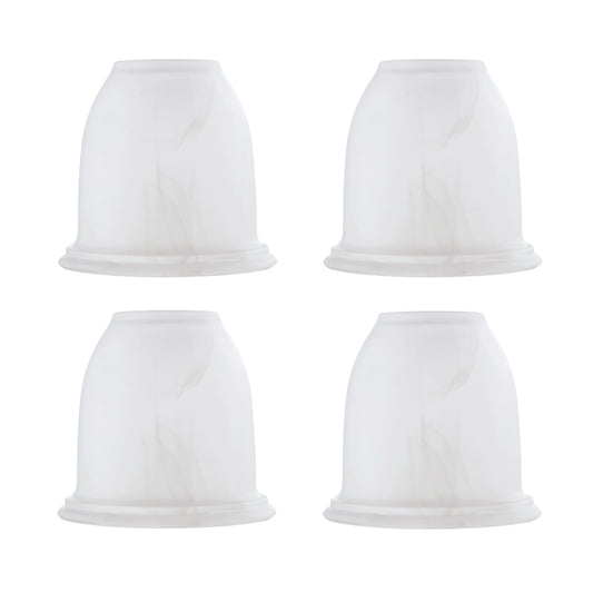 Aspen Creative 23177-73-4 Transitional Style Frosted Alabaster Ceiling Fan Glass Shade, 1-5/8" Fitter Size, 4-3/4" Diameter x 4-1/2"Height, 4 Pack