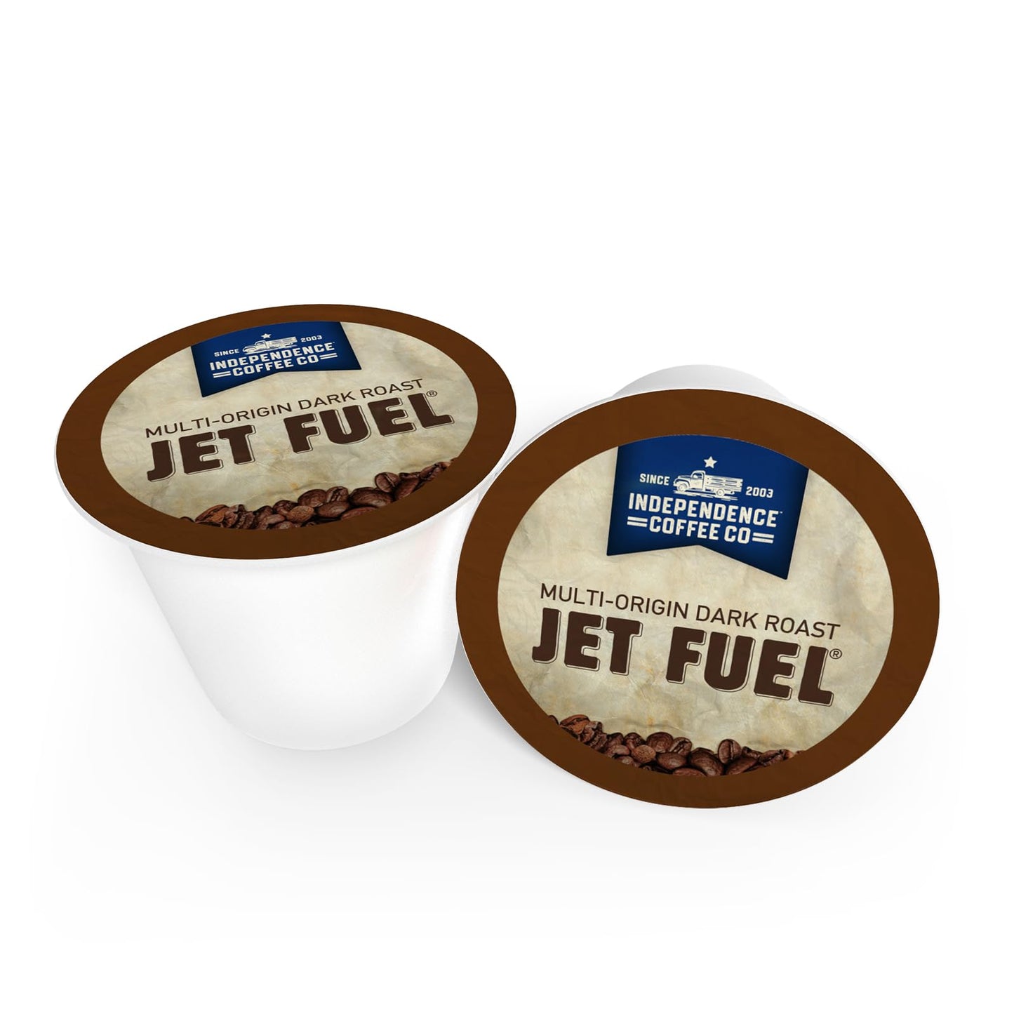 Independence Coffee Co. Jet Fuel Intense and Heavy Body, Dark Roast, Single Serve Coffee K Cup Pods, 40 Count