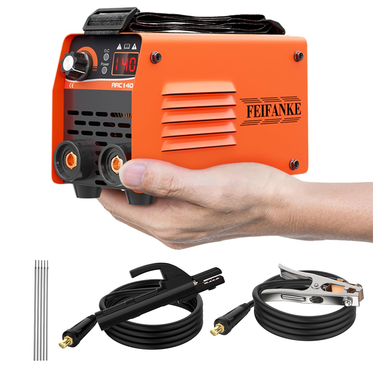 FEIFANKE 140A Stick Welder, 110V Mini Stick Welding Machine, 2 IN 1 ARC/Lift TIG Small Welder Machine, Portable MMA Inverter Welder with IGBT Hot Start ARC Force Anti-Stick 5PCS 3/32" Welding Rods