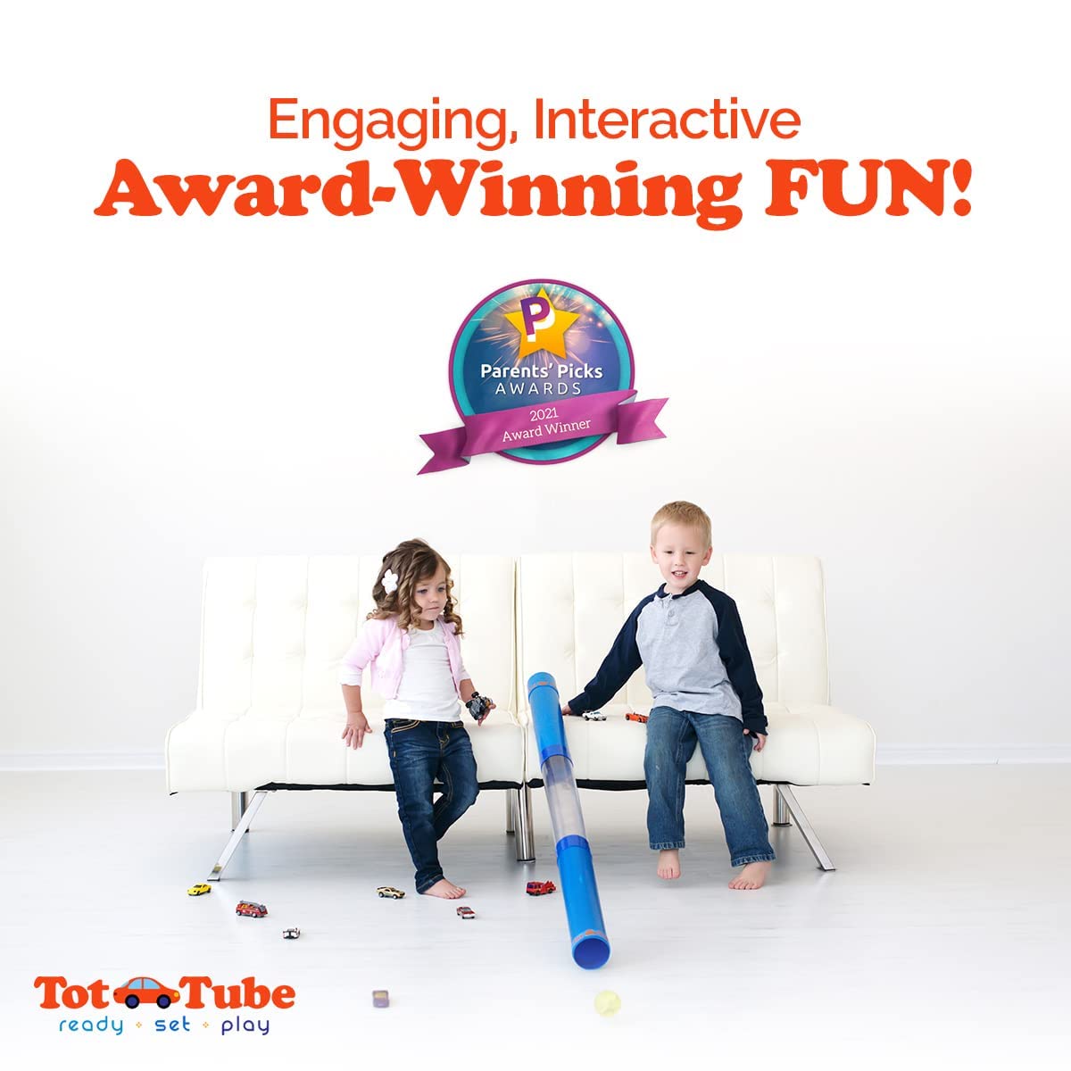 Tot Tube Playset - Toy Car and Ball Ramp Race Track - Stem for Toddlers 2-4 Years - Race Car Tube Track - Toddler Stem Toys - Stem Activities for Girls & Boys - Kids Stem Toys - Stem Toys
