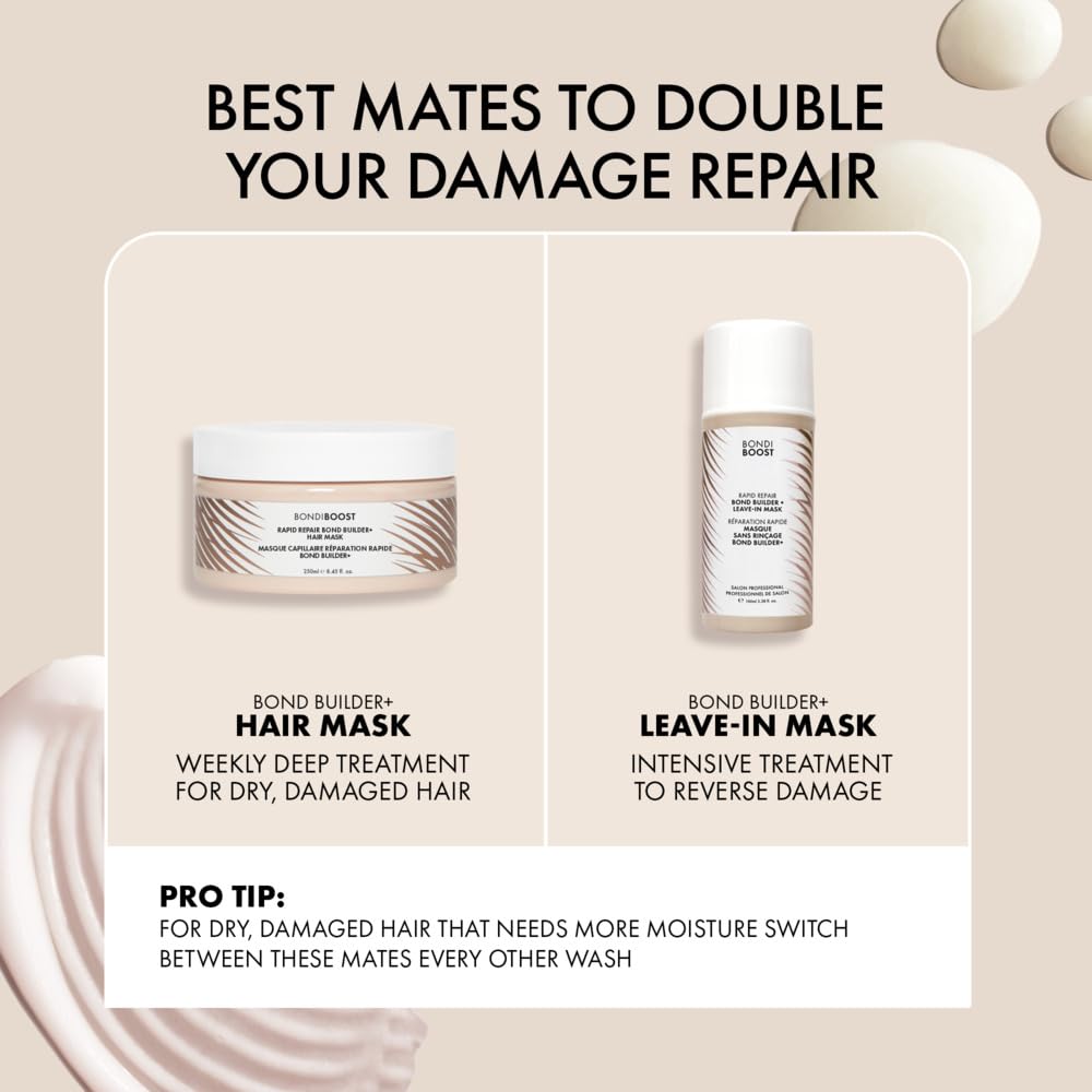 BONDIBOOST Rapid Repair Bond Builder + Hair Mask for Damaged Hair [8.45 fl oz], Deep Conditioning Treatment + Restores Strength & Shine