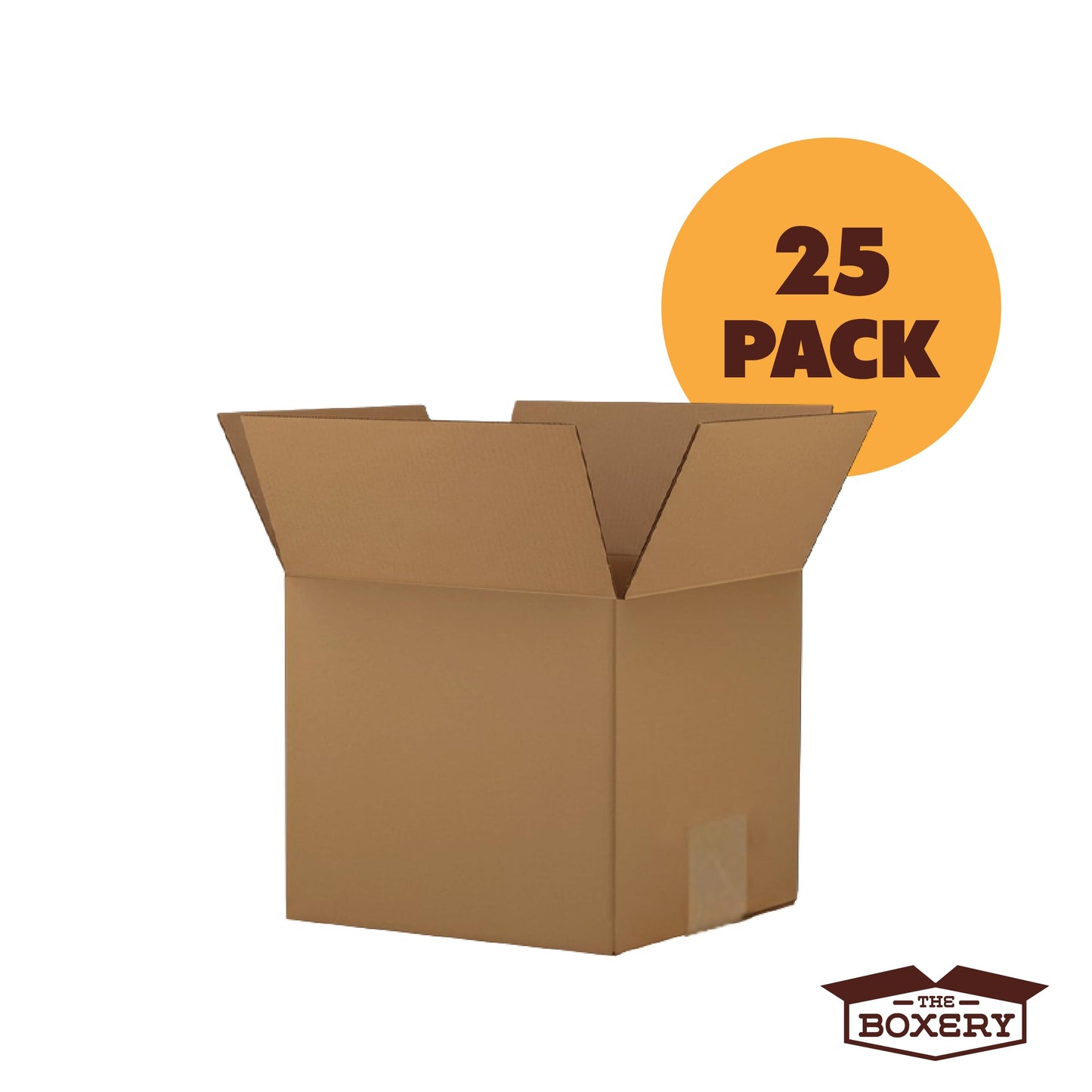 The Boxery Cube 14 x 14 x 14-inch Corrugated Cardboard Boxes, Medium | Pack of 25 for Shipping, Moving, and Storage, Curbside Recyclable, Strong Wholesale Bulk Boxes
