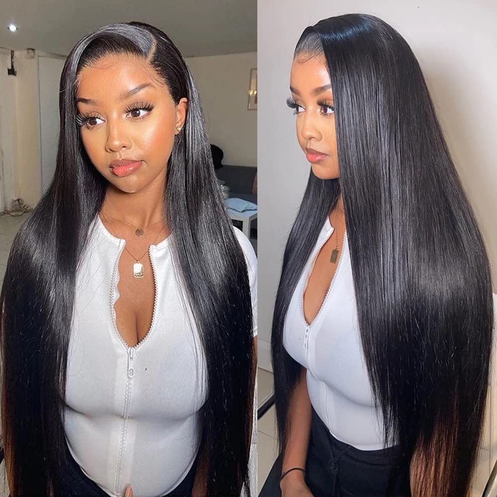 QinMei Brazilian Hair Straight Bundles 10A Grade 10 12 14 inches 100% Unprocessed Virgin Straight Human Hair 3 Bundles Weave Extensions Natural Color