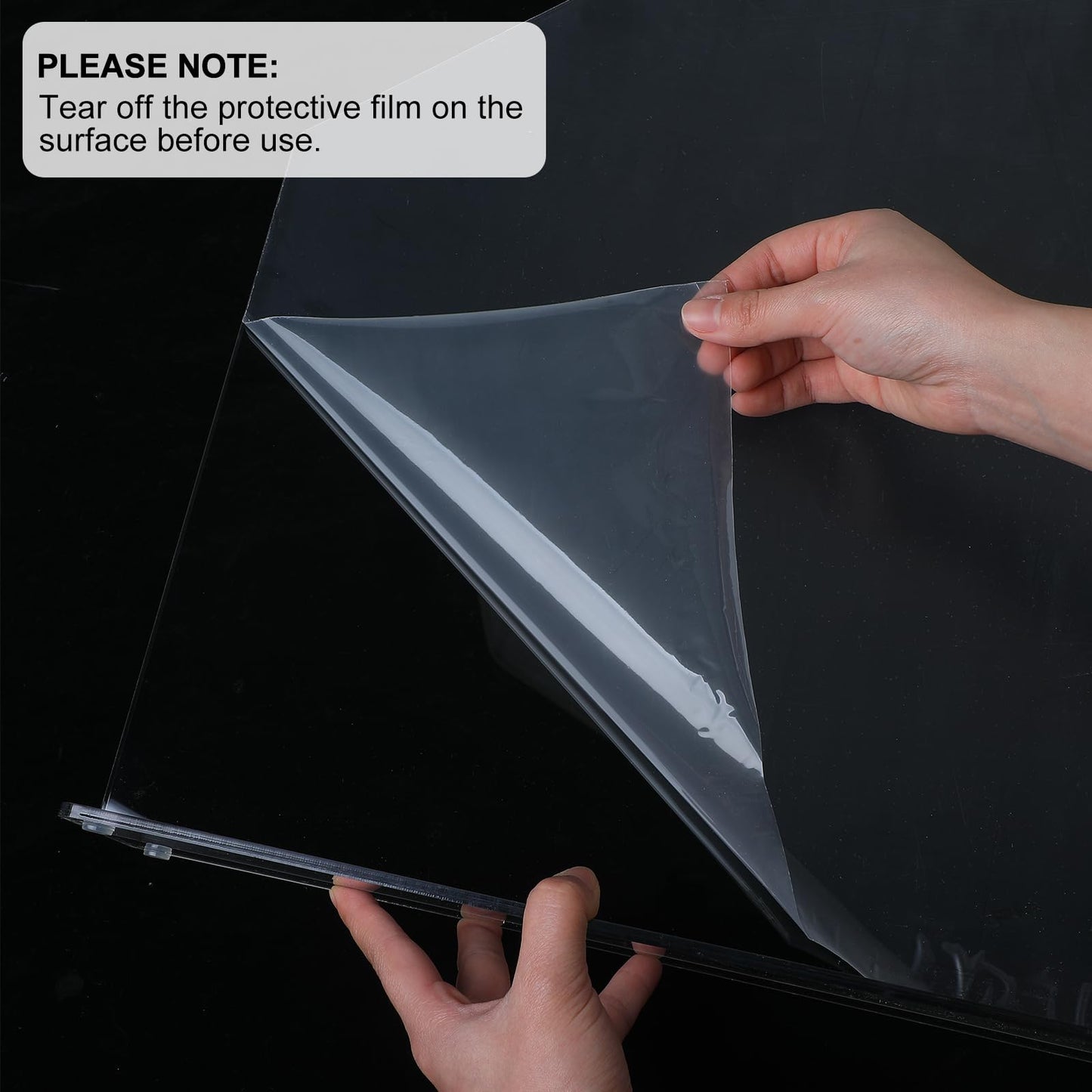 Vesici 2 Pcs Clear Acrylic Sink Splash Guard Freestanding Panel Barrier with Easy Reach Cutaway Kitchen Guard Protective Splatter Barrier for Home Hospital(15.75" Length, 16" Height, 4.5" Base)